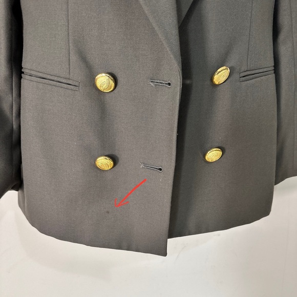 Linda Allard Ellen Tracy Gray Double Breasted Skirt Suit Size 4 - Picture 14 of 14